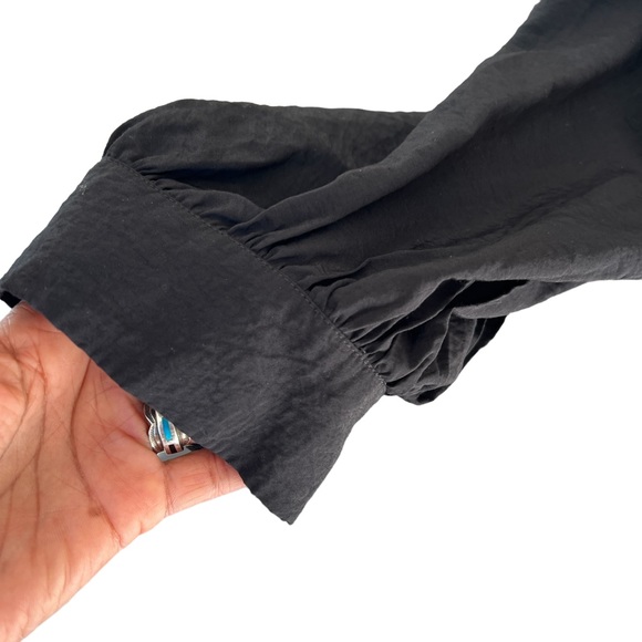 H&M TIERED BOXY HOBO DRESS BALLON SLEEVES SIZE WOMEN’s Large - Picture 5 of 8